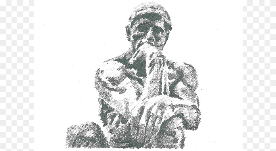 The Thinker Figure Drawing, Art, Adult, Male, Man Png Image