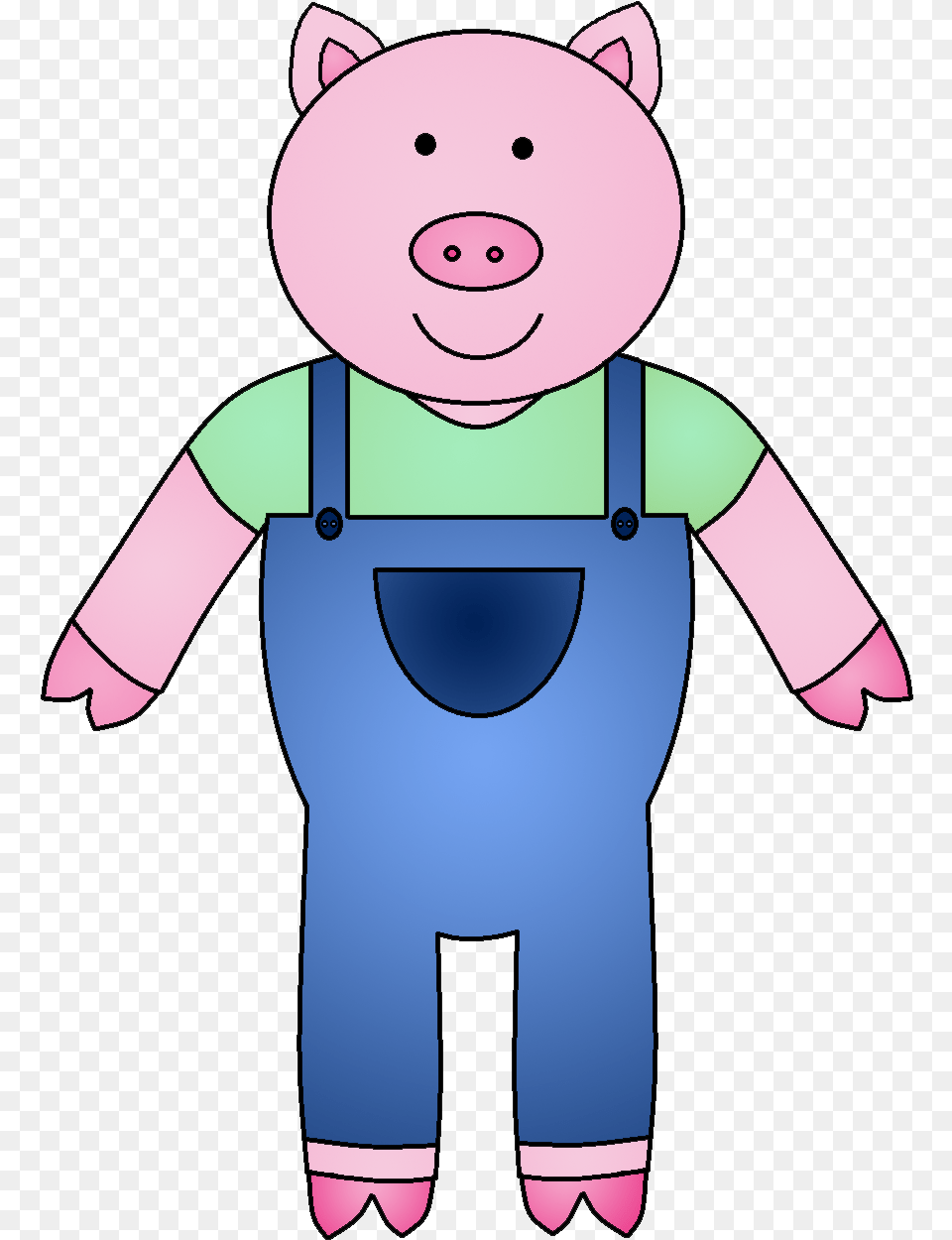 The Three Little Pigs Clipart 3 Little Pig Cartoon, Clothing, Pants, Baby, Person Png Image