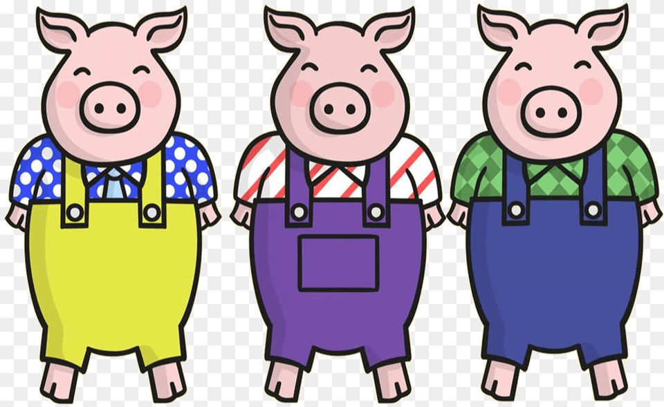 The Three Little Pigs Clipart Clip Art 3 Little Pigs, Animal, Bear, Mammal, Wildlife Free Png