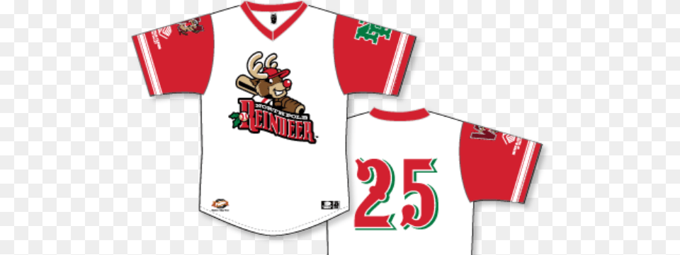 The Timber Rattlers Will Become The North Pole Reindeer Reindeer Primary Logo Shot Glass, Clothing, Shirt, Jersey Png Image