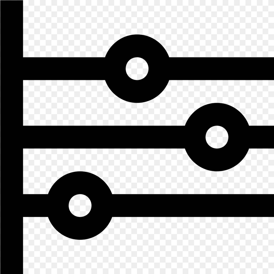 The Timeline Icon Is Comprised Of Four Lines And Three Circle, Gray Png Image