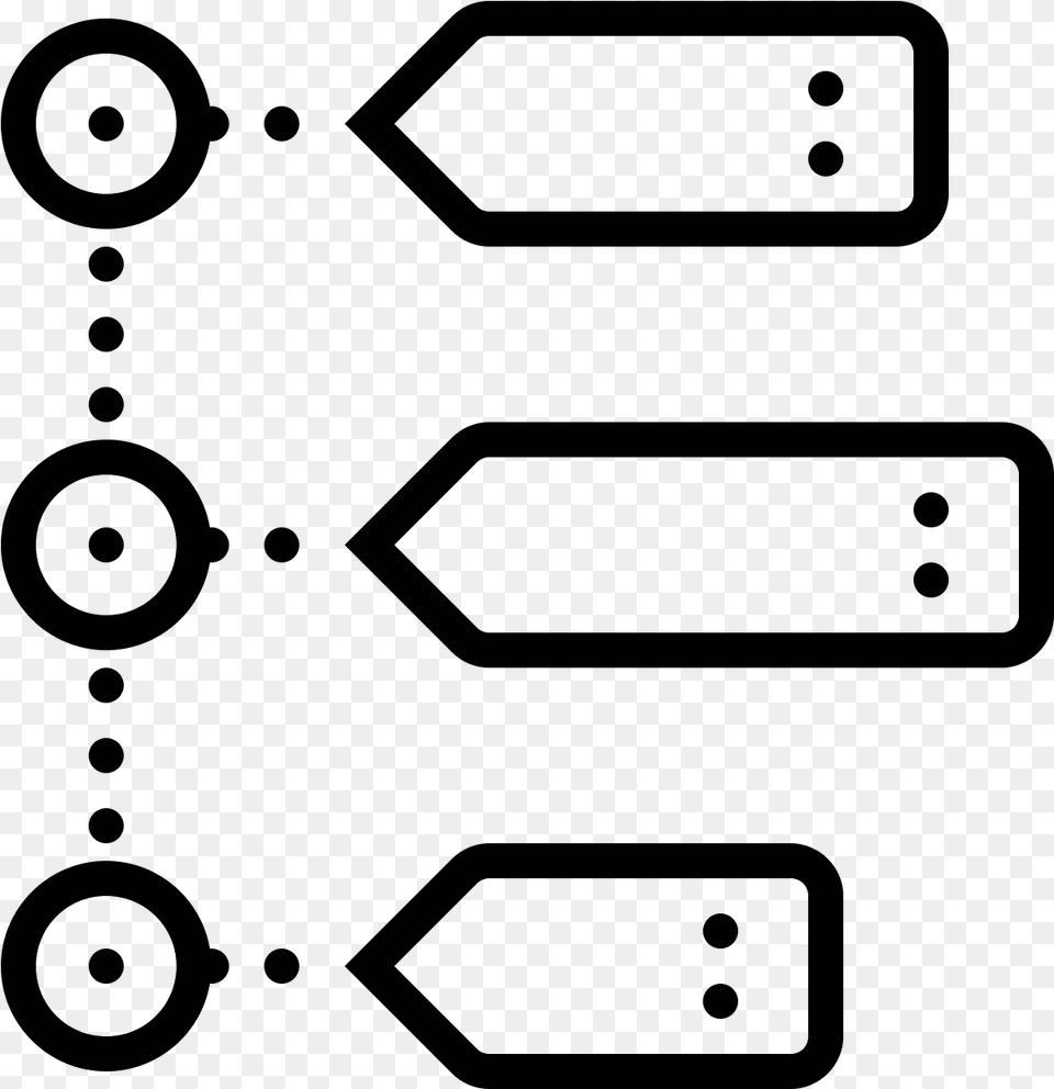 The Timeline Icon Is Comprised Of Four Lines And Three Timeline Icon Transparent, Gray Png Image