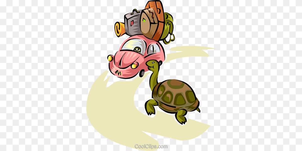 The Tortoise And The Volkswagen Royalty Vector Clip Art, Animal, Reptile, Sea Life, Turtle Free Png Download