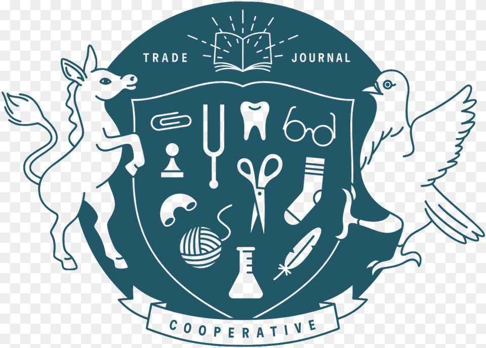 The Trade Journal Cooperative Is A Subscription Service Emblem, Scissors, Symbol, Animal, Bird Free Transparent Png