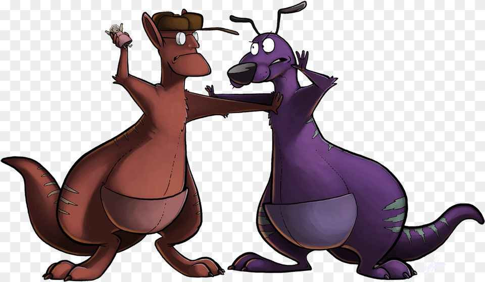 The Transplant By Macroceli Courage The Cowardly Dog Kangaroo, Adult, Female, Person, Woman Free Png Download