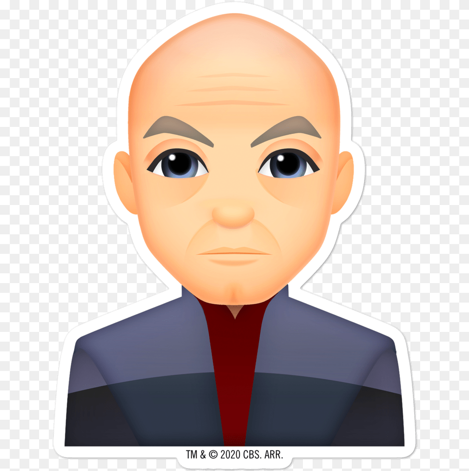 The Trek Collective Cute Star Character Emoji Stickers Picard Emoji, Baby, Person, Face, Head Free Transparent Png