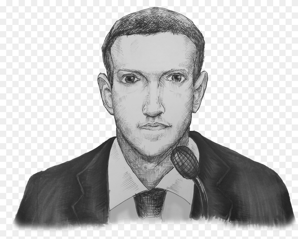 The Trials And Travails Of Mark Zuckerberg Sketch, Adult, Person, Man, Male Png Image