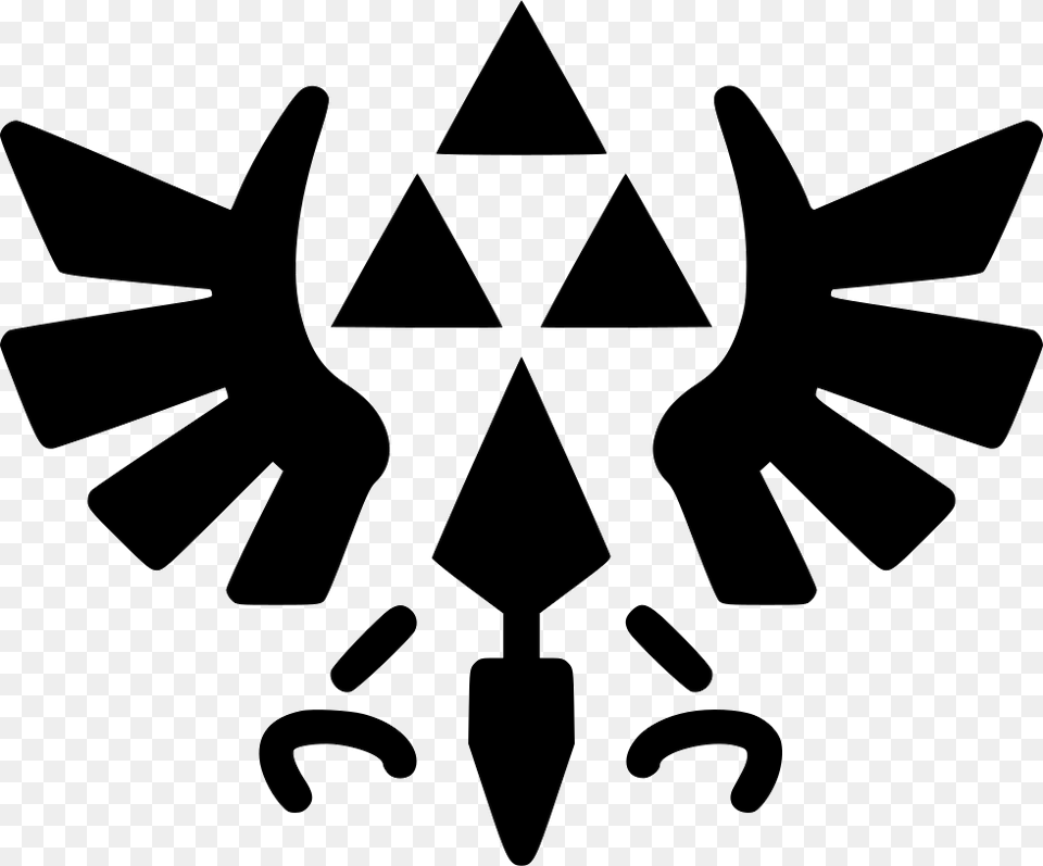 The Triforce Icon Free Download, Stencil, Symbol, Animal, Fish Png Image