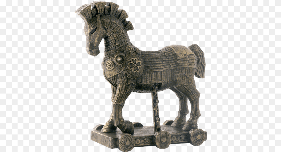 The Trojan Horse Statue Greek Art Trojan Horse, Figurine, Bronze, Animal, Mammal Png Image