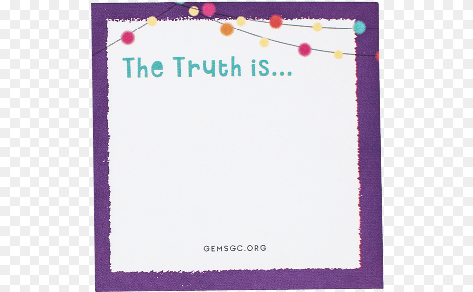 The Truth Is Sticky Notes Pack Of 6 Paper, Envelope, Greeting Card, Mail, Page Png