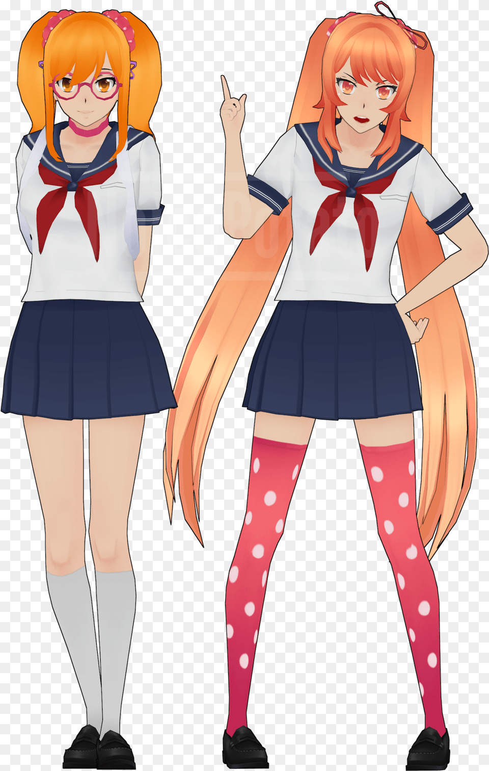 The Tsundere Dual Yandere Simulator Hair Edit, Book, Clothing, Comics, Costume Free Transparent Png