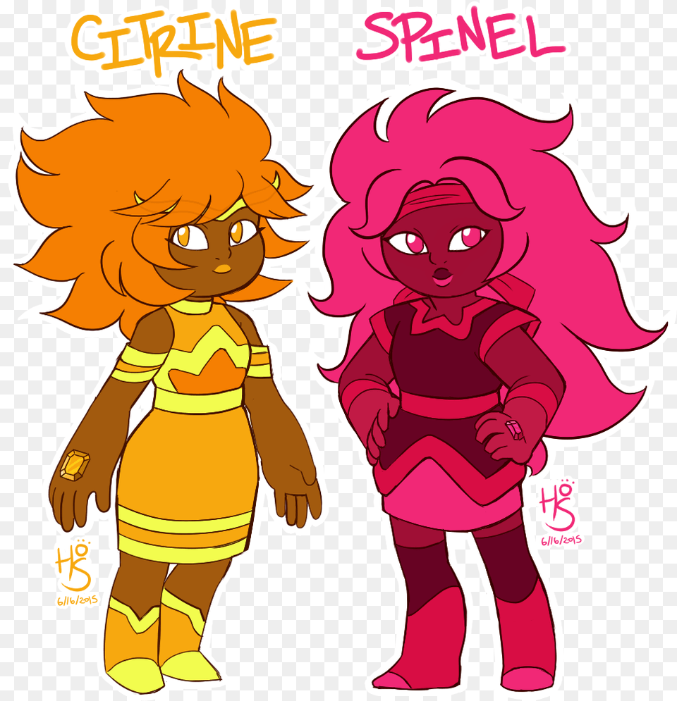 The Two Gems That Make Up My Gemsona Ruby Citrine And Spinel Fusion, Book, Comics, Publication, Sticker Free Png