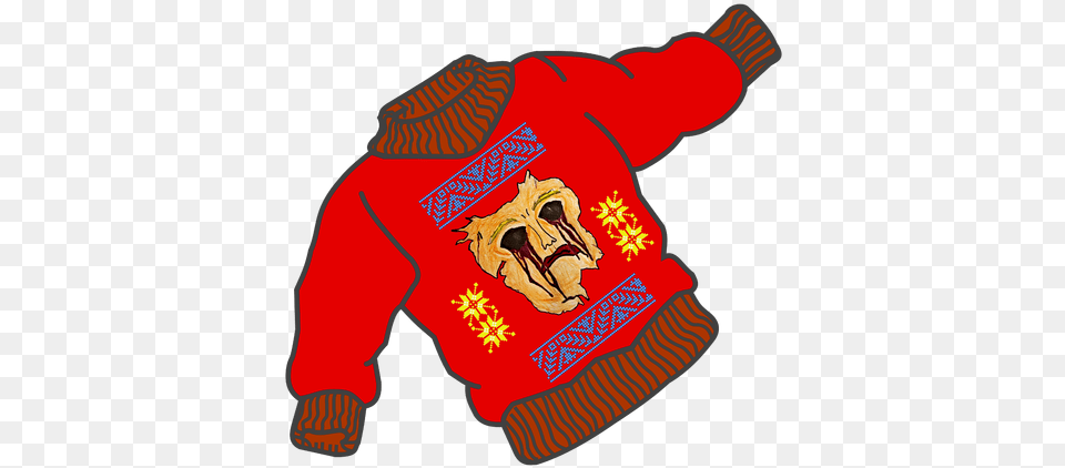 The Ugliest Slashermonster Reallyuglysweater Christmas Jumper, Clothing, Knitwear, Sweater, Sweatshirt Png