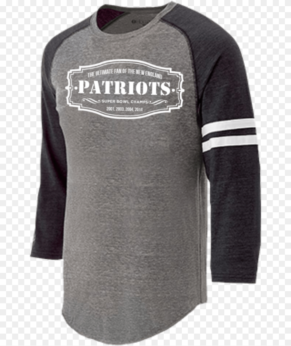 The Ultimate Fan Of The New England Patriots Heathered Sigma Phi Epsilon Old School Fielder Jersey, Clothing, Long Sleeve, Shirt, Sleeve Free Png