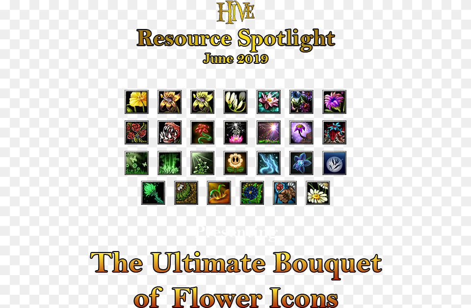 The Ultimate Flower Icon Bouquet Vertical, Book, Publication, Art, Collage Free Png Download