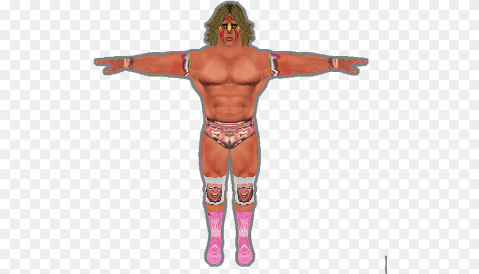 The Ultimate Warrior Model Sculpted And Tested With Barechested, Back, Body Part, Cross, Person Free Png Download