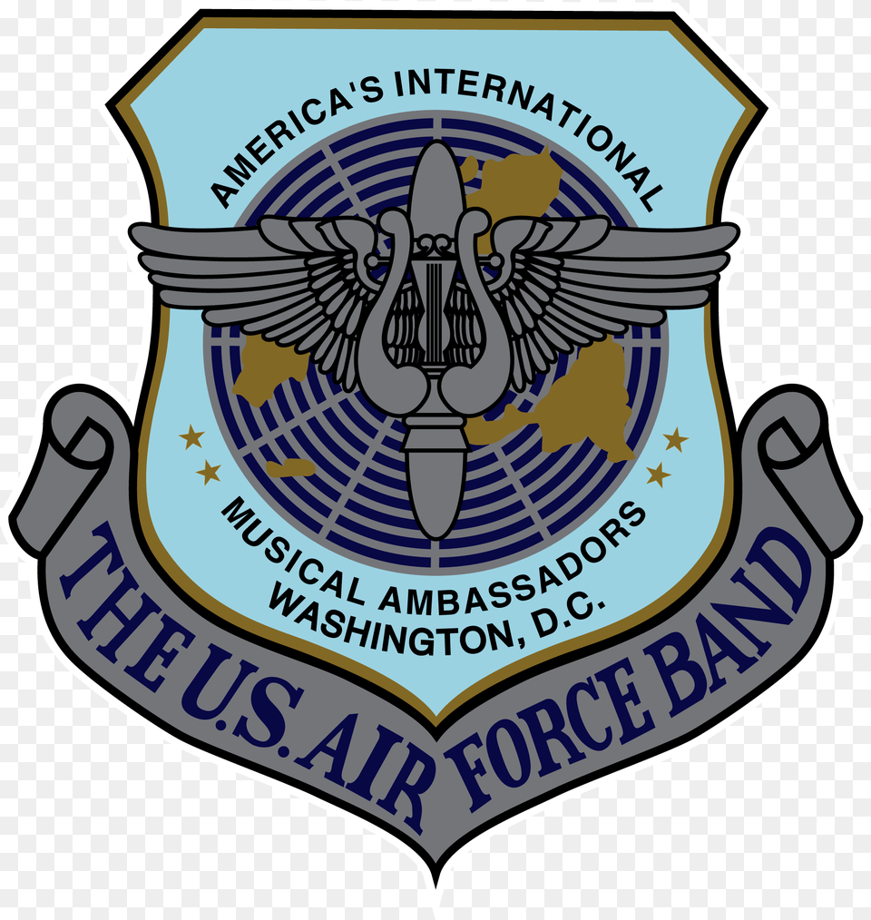 The United States Air Force Band Shield United States Air Force Band, Badge, Emblem, Logo, Symbol Png