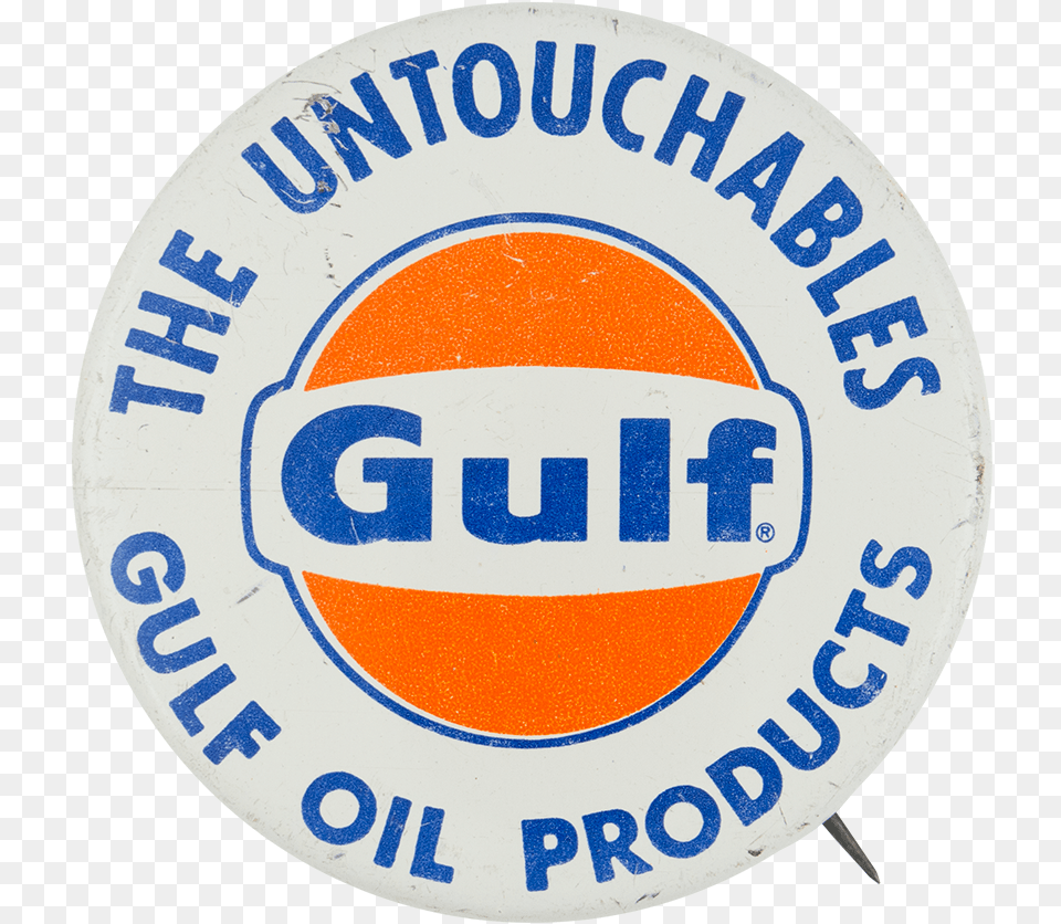 The Untouchables Gulf Oil Products Advertising Button Logo Gulf Oil, Badge, Symbol Png Image