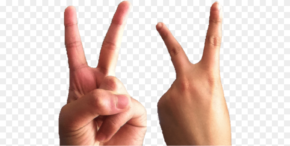 The V Finger Signs Peace Vs Fuck Off, Body Part, Hand, Person, Baby Png