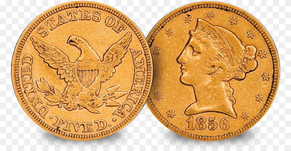 The Very First Gold Coins To Be Struck In America Coin, Money, Person, Animal, Bird Free Png