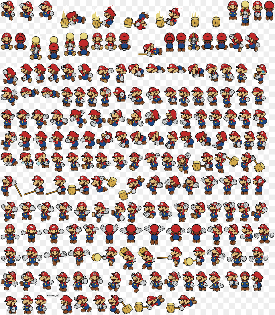 The Vg Resource Paper Mario Color Splash Sprites Textures Paper Mario, Text, People, Person, Accessories Png Image