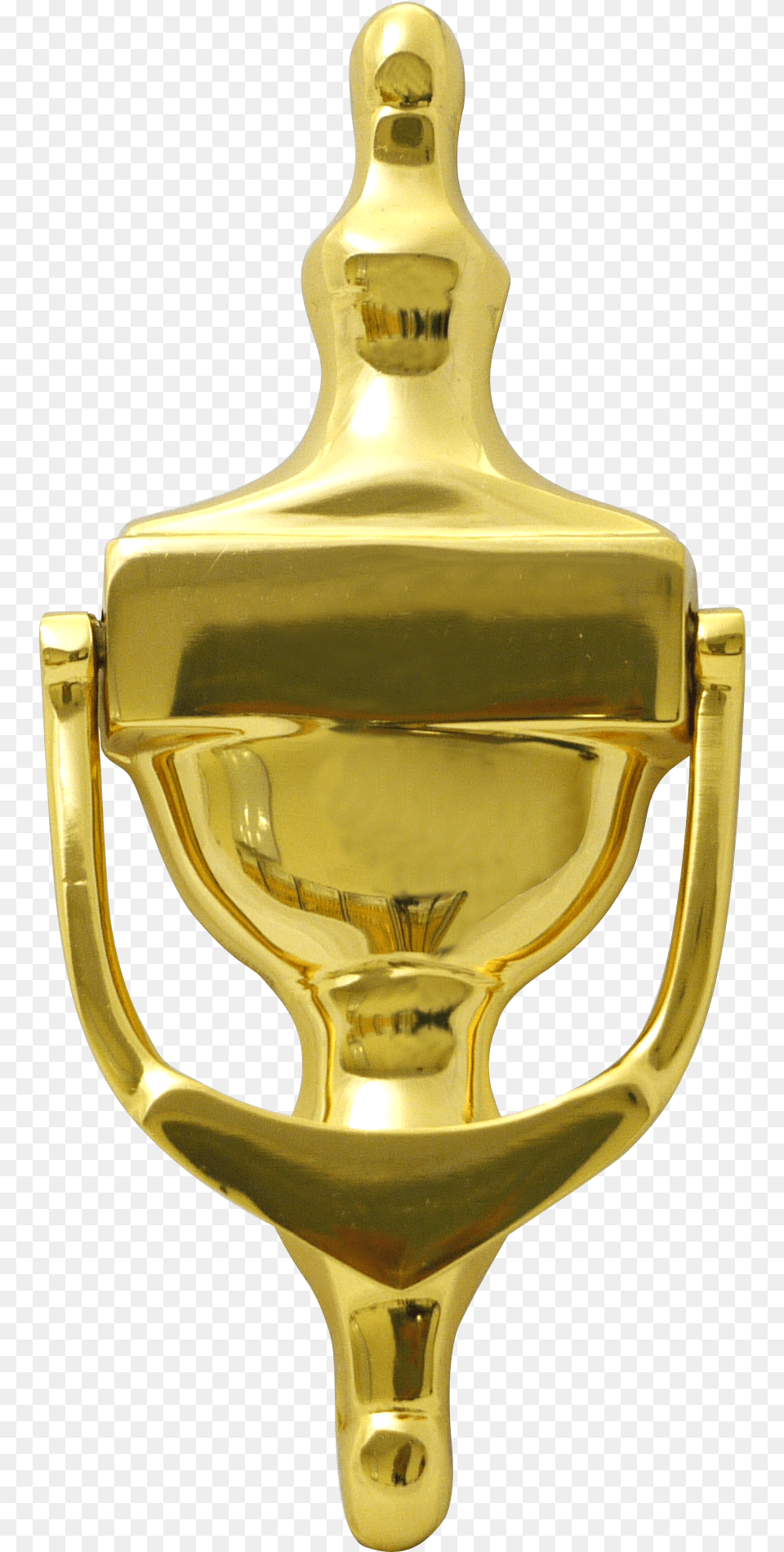 The Victorian Polished Brass Door Knockers Are Available Brass 6 Victorian Urn Door Knocker With Hole For Viewerspyhole, Gold, Trophy, Smoke Pipe Png