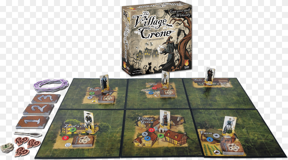 The Village Crone Open Game With Pieces Fireside Games The Village Crone Board Game, Book, Publication, Comics, Person Free Png