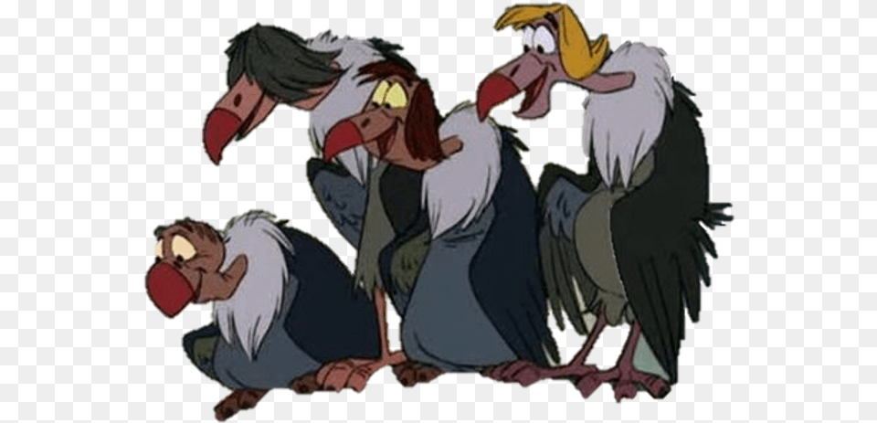 The Vultures Releasing Stress Jungle Book Mowgli Clipart, Animal, Bird, Vulture, Condor Free Png Download