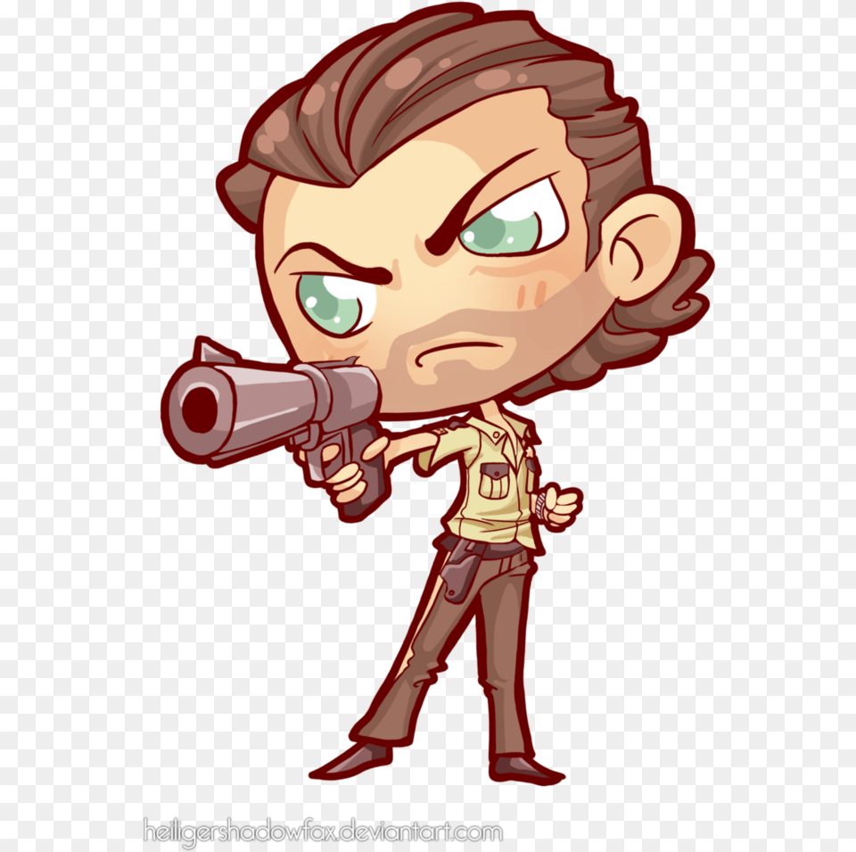 The Walking Chibi Dead Rick The Walking Dead, Book, Comics, Publication, Photography Free Png Download
