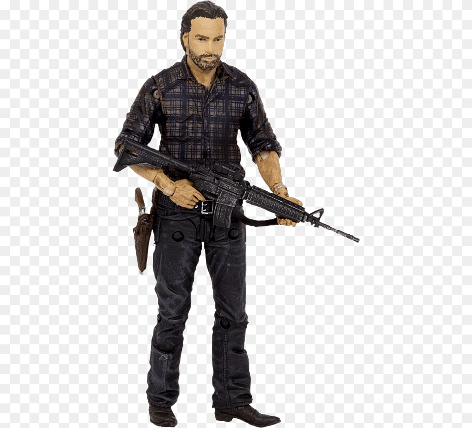 The Walking Dead Action Figure The Walking Dead, Weapon, Gun, Rifle, Person Png Image