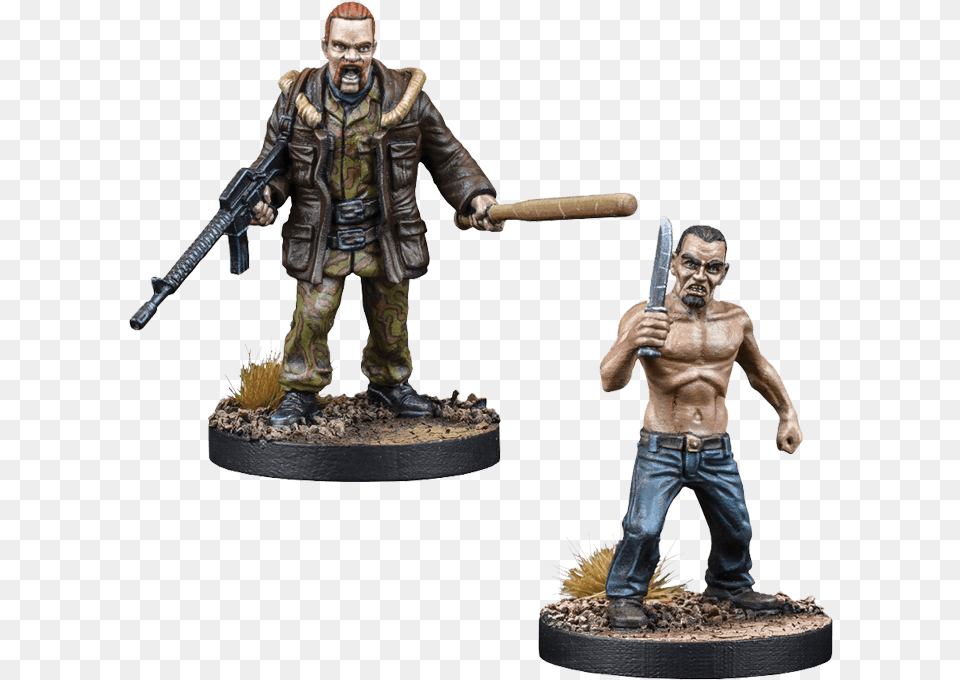 The Walking Dead All Out War Abraham Booster 0 Mantic Walking Dead Wave, Bronze, Figurine, Adult, Person Png Image