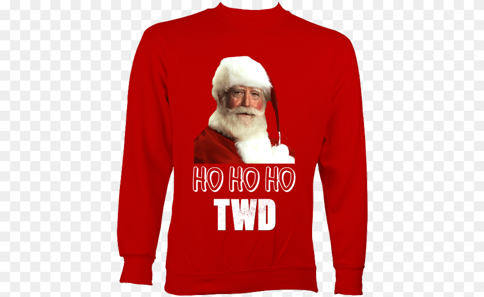 The Walking Dead Hershel Christmas Jumper Sweater, Sweatshirt, Sleeve, Long Sleeve, Knitwear Png