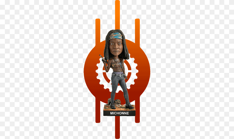 The Walking Dead Michonne Bobblehead, Figurine, Child, Female, Girl Free Png Download