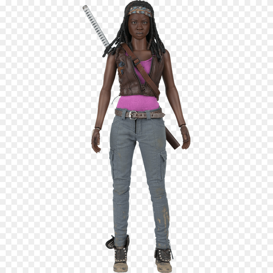 The Walking Dead Michonne Threezero, Figurine, Clothing, Pants, Person Free Transparent Png