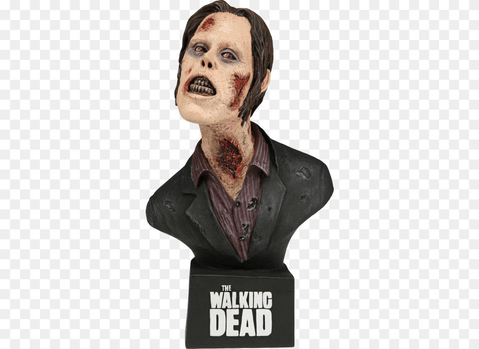 The Walking Dead Neca The Walking Dead Tank Zombie Bust, Jacket, Clothing, Coat, Person Free Png