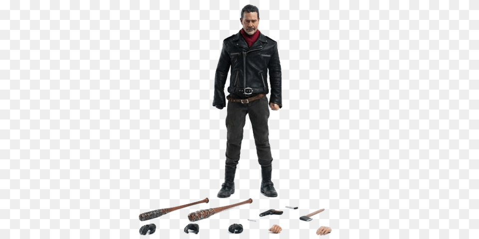 The Walking Dead Negan Scale Figure The Wicked Vault, Jacket, Clothing, Coat, Person Free Png