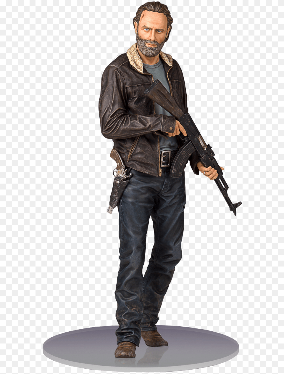 The Walking Dead Rick Grimes Season 5 Figure, Weapon, Jacket, Firearm, Coat Png