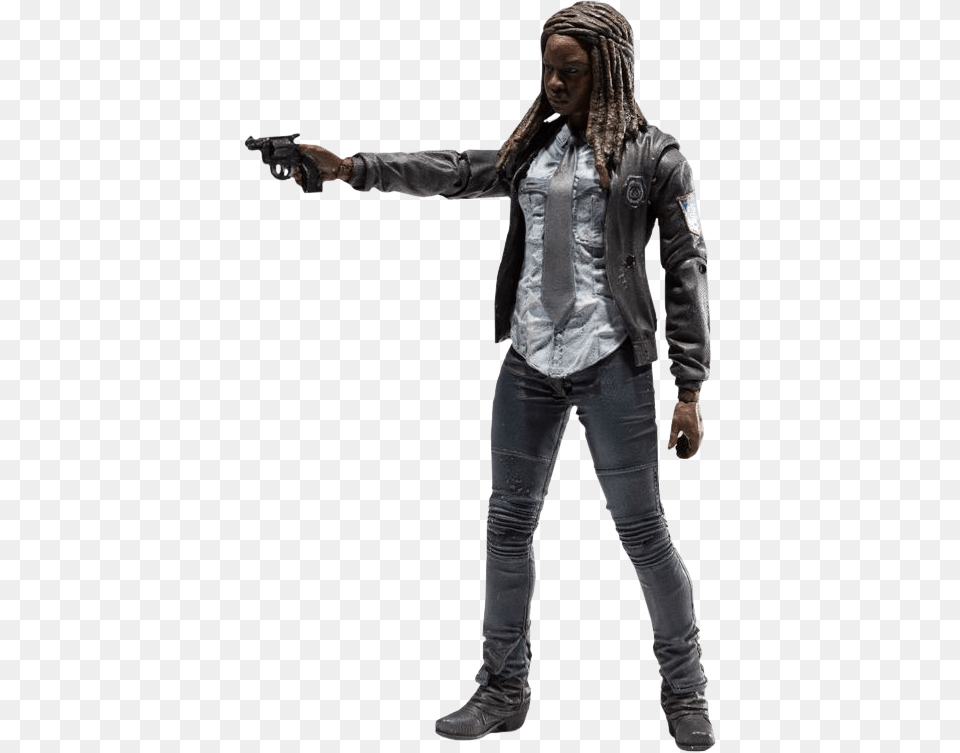 The Walking Dead Tv Series Constable Michonne Figure Kramer, Clothing, Coat, Pants, Jacket Free Png Download