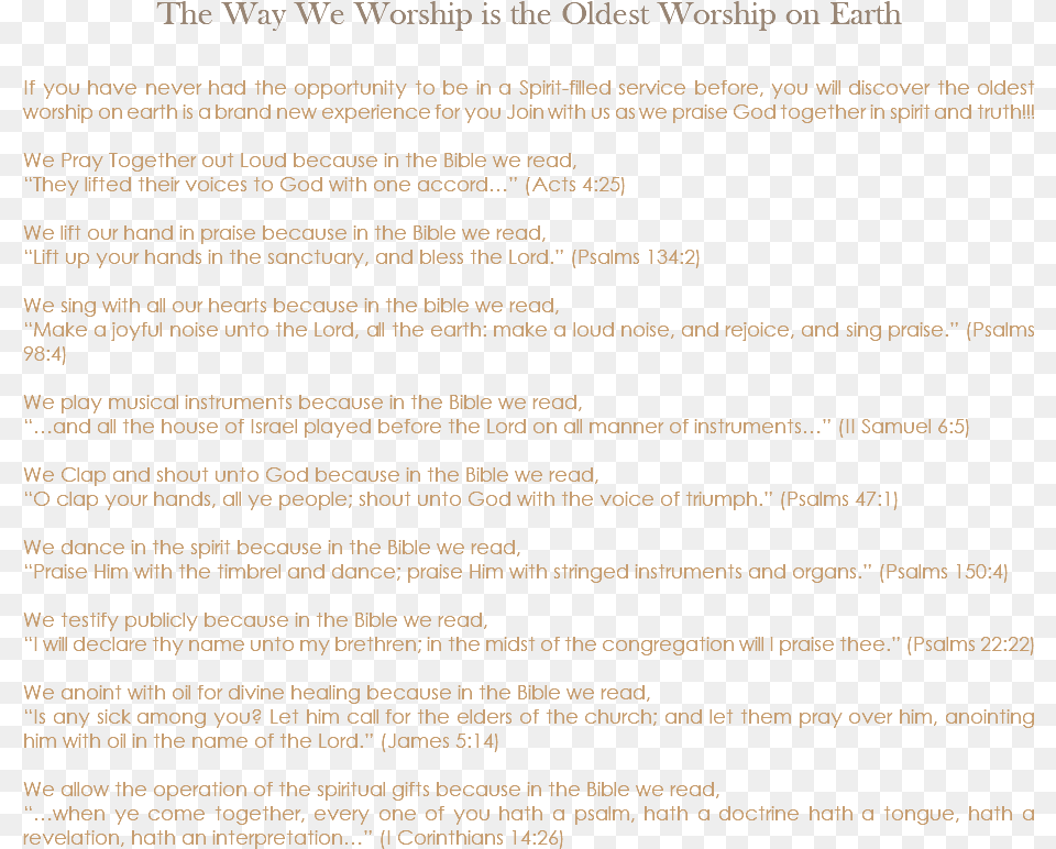 The Way We Worship Is The Oldest Worship On Earth If Worship, Text Free Png Download