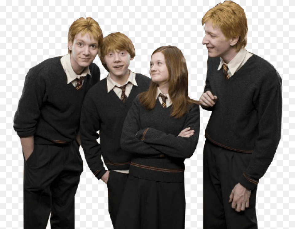 The Weasely Siblings Image Harry Potter Movie Weasleys, Formal Wear, People, Person, Clothing Free Png Download