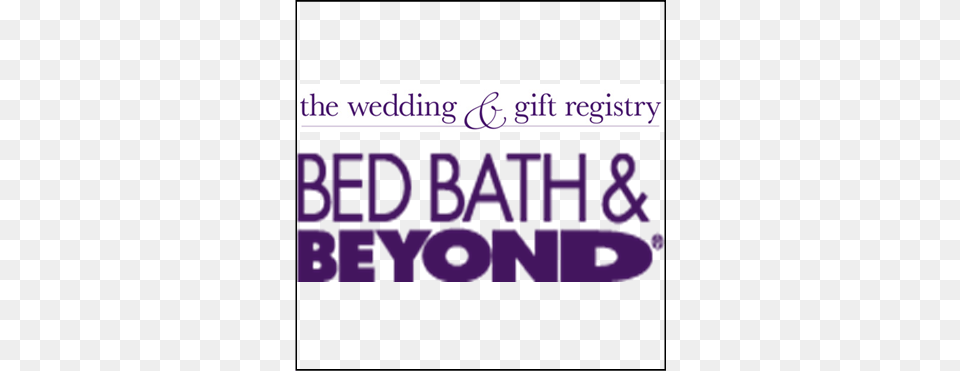 The Wedding And Gift Registery Bed Bath And Beyond Bed Bath And Beyond Symbol, Purple, Text Free Png Download