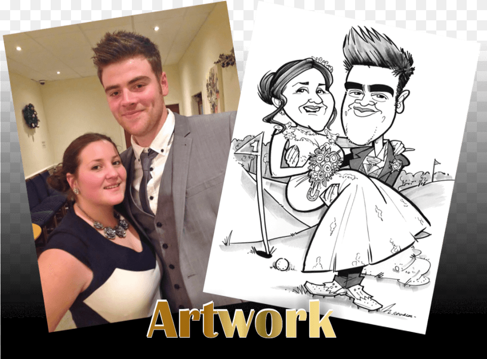 The Wedding Artist Stylish Caricature Artist For Hire Poster, Book, Publication, Comics, Adult Png
