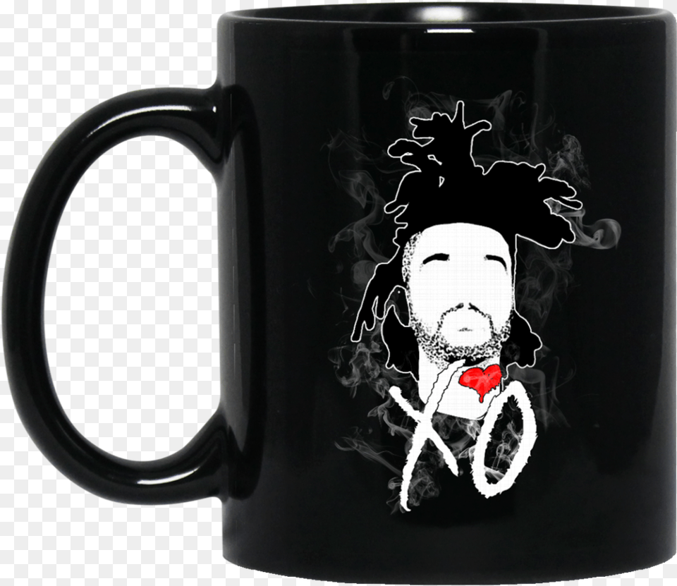 The Weeknd Mug Xo Coffee Mug Tea Mug, Cup, Face, Head, Person Png Image