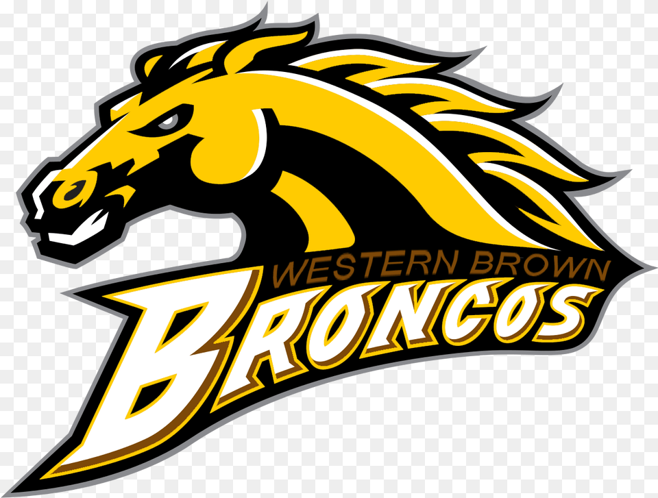 The Western Brown Youth Football Broncos Western Michigan Western Brown Ohio Mascot, Logo, Car, Coupe, Vehicle Png Image