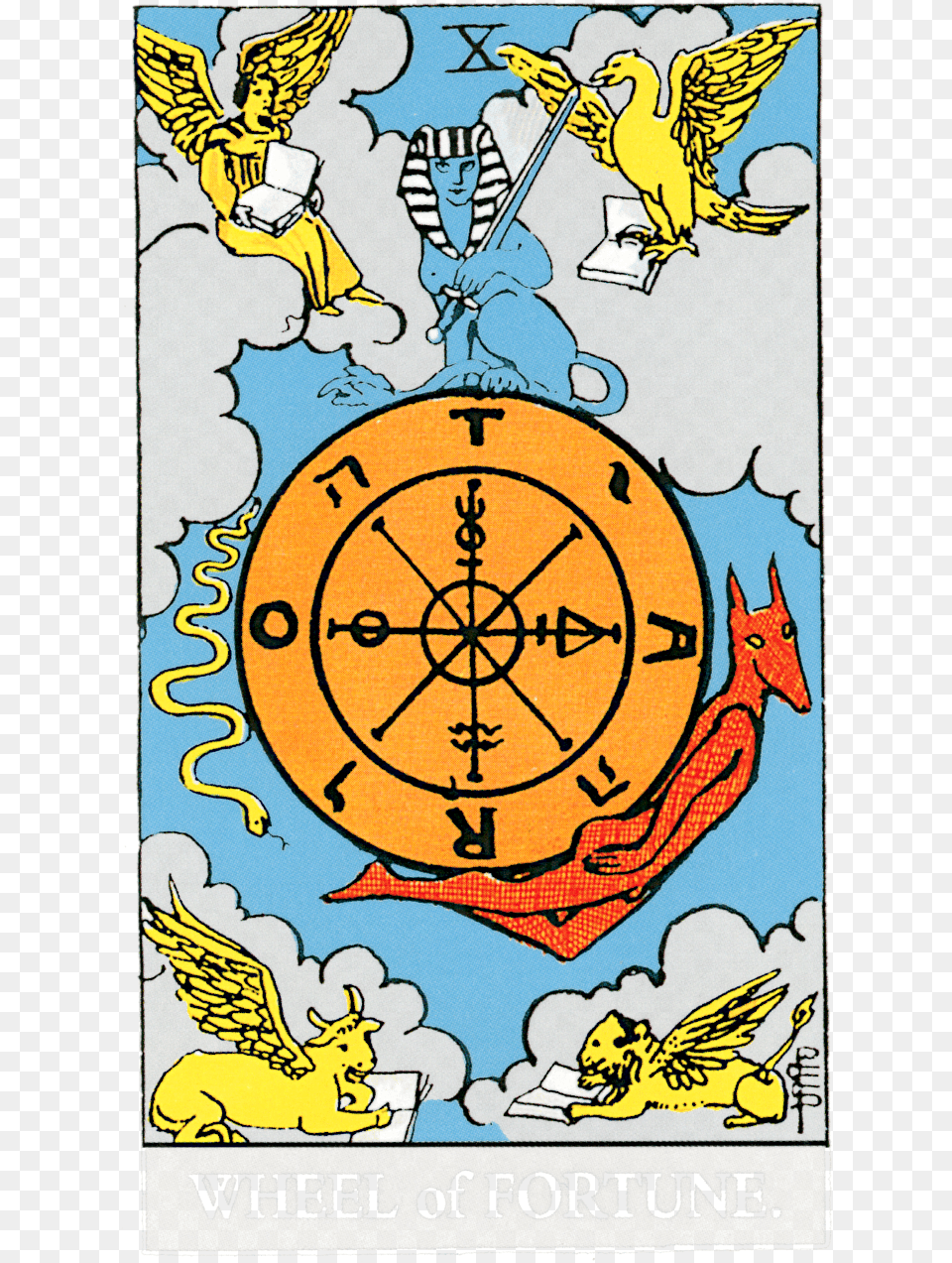 The Wheel Of Fortune Rws Tarot Soul Card Wheel Of Fortune, Baby, Book, Person, Publication Free Transparent Png