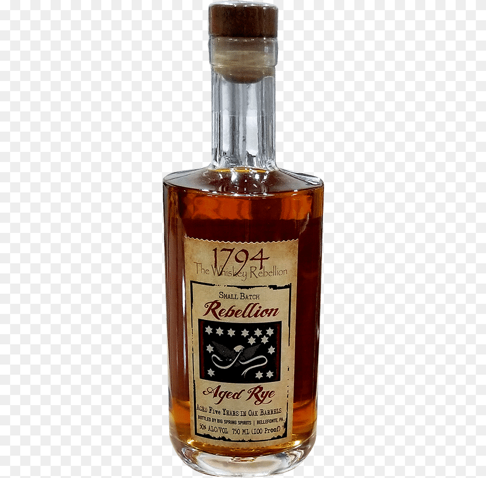 The Whiskey Rebellion Aged Rye Tennessee Whiskey, Alcohol, Beverage, Liquor, Bottle Free Transparent Png