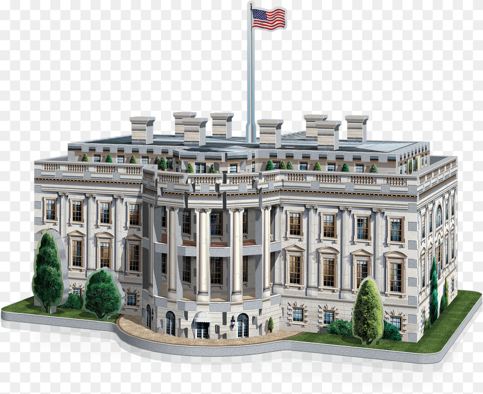 The White House 3d Puzzle From Wrebbit 3d 3d Puzzle Weies Haus, Architecture, Building, Office Building, Grass Free Transparent Png