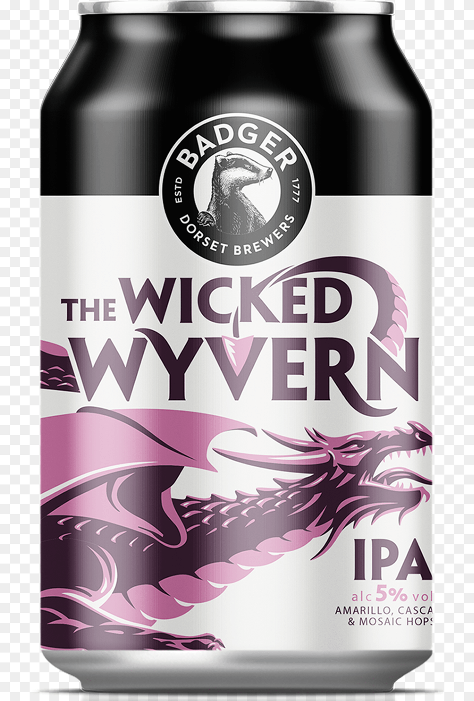 The Wicked Wyvern Can Wicked Wyvern Ipa, Alcohol, Beer, Beverage, Lager Free Png Download