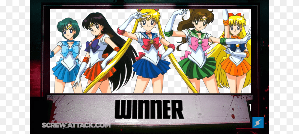 The Winner Is Sailor Moon Sailor Moon And Scouts, Publication, Book, Comics, Person Png Image