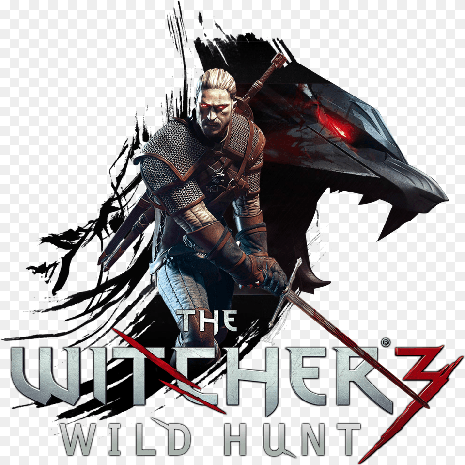 The Witcher 3 Logo Image Cahir The Witcher, Adult, Male, Man, Person Free Png Download